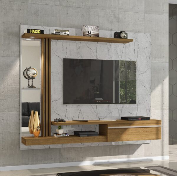 Painel até 55″ Denver Carrara/Cinamono – BECHARA