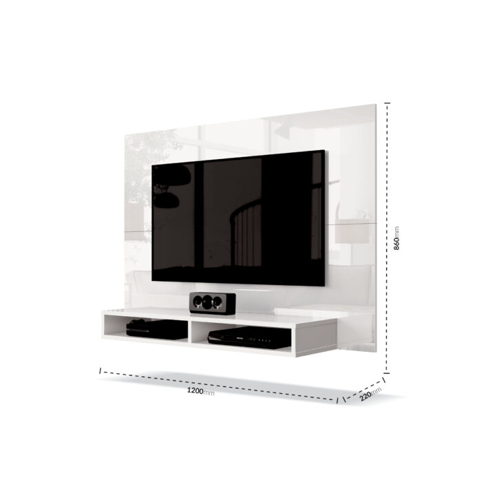 Painel até 43" Fox New Branco - EDN MÓVEIS - Imagem 3