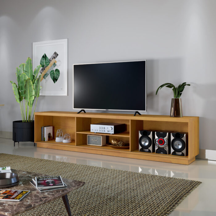 Rack até 75" Arezzo Ripado/Naturale - MAVAULAR - Imagem 2