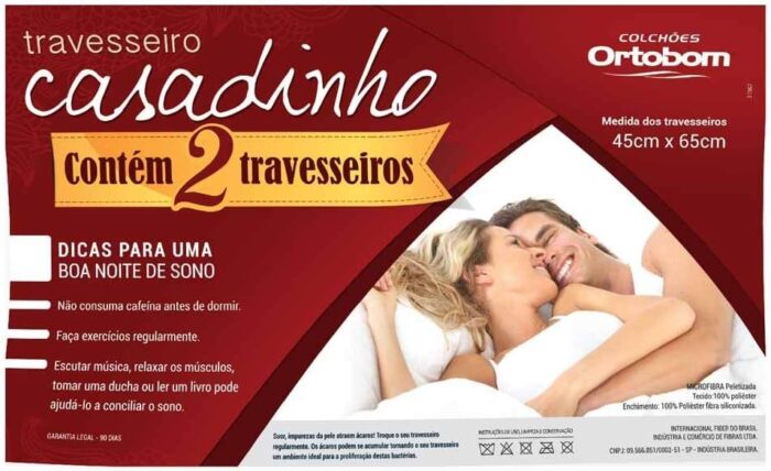 Kit 4 Travesseiros Casadinho - ORTOBOM - Imagem 2