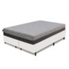 Colchão Queen D28/D40 Fit Visco + Base Box Simples Corino Branco – UMAFLEX + BIOSTAR