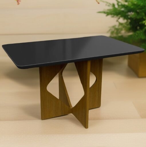 Mesa Madri 120x80 Cinamono/Preto - MINASPLAC