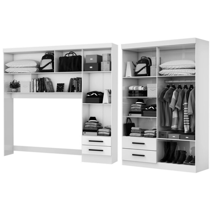 Modulado 4 Portas + Guarda-Roupa 4 Portas Hércules(Sem Espelho)Cinamono – CARIOCA MÓVEIS - Imagem 4
