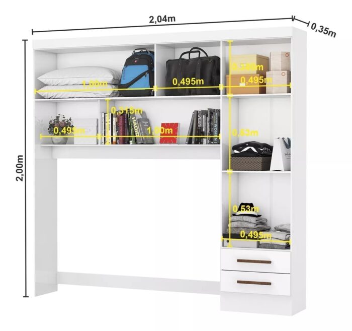 Modulado 4 Portas Branco - CARIOCA MÓVEIS - Imagem 3