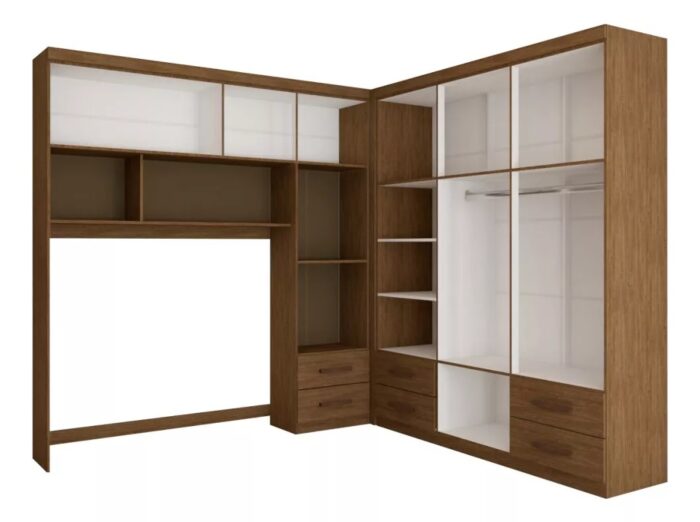 Modulado 4 Portas + Guarda-Roupa 6 Portas Hércules (Com Espelho) Cinamono – CARIOCA MÓVEIS - Imagem 4