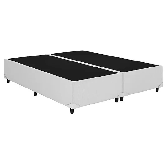 Base Box Queen Simples Corino Branco – BIOSTAR