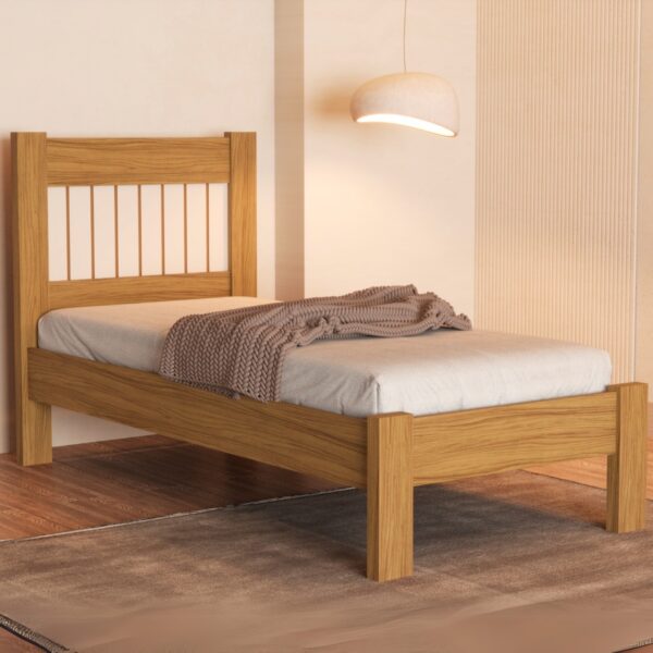 Cama Solteiro Bela Nature/Off White - MADEC/VJ MÓVEIS