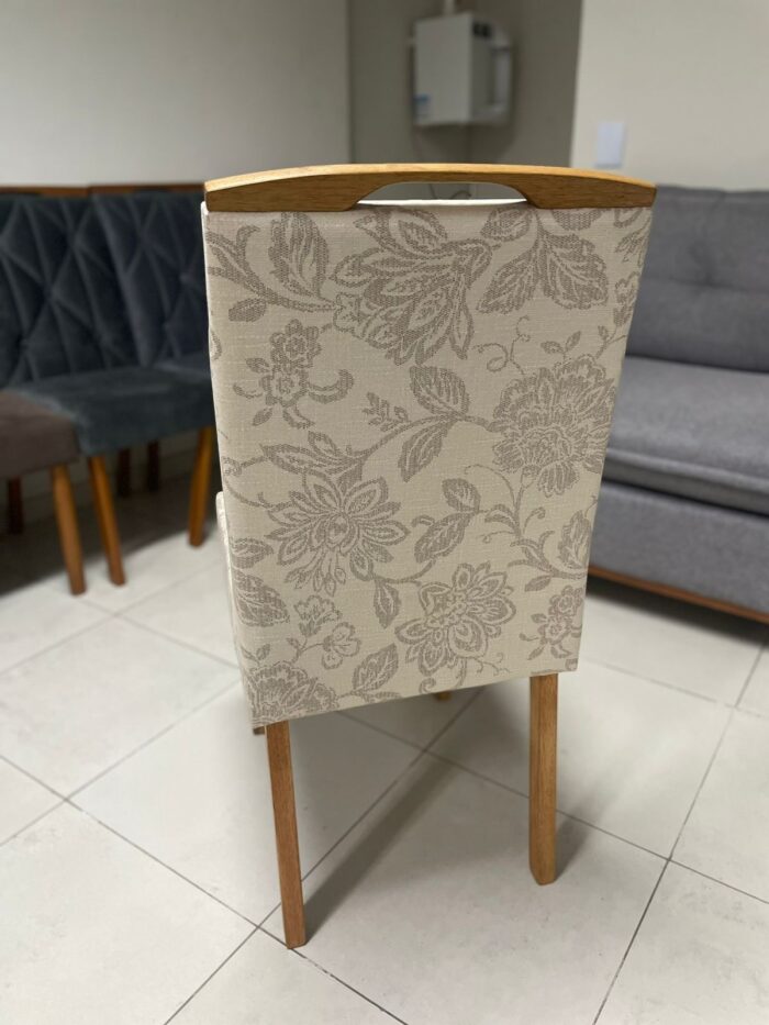 Kit 2 Cadeiras Priscila Imbuia Mel Veludo Bege 224 – AVALON DECOR - Imagem 4