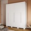Guarda-Roupa 6 Portas Paolla 1,80 m Branco - ACP MÓVEIS