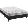 Colchão Casal Orthosono + Base Box Simples Corino Preto – ANJOS COLCHÕES + BIOSTAR
