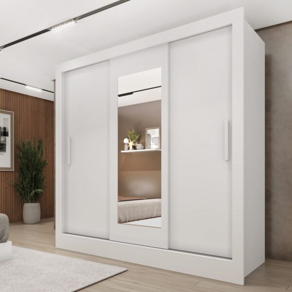 Guarda-Roupa 3 Portas Valência 1,90 m Branco Neve - TCIL
