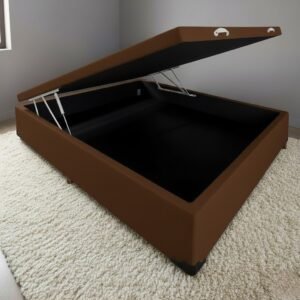 Base Box Casal Baú Corino Marrom – ALTO NÍVEL CAMAS E COLCHÕES
