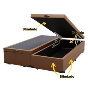 Base Box Queen Baú Corino Marrom – ALTO NÍVEL CAMAS E COLCHÕES