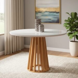 Mesa Redonda Berlim 100 Cinamomo/Off White – CEL MOVEIS