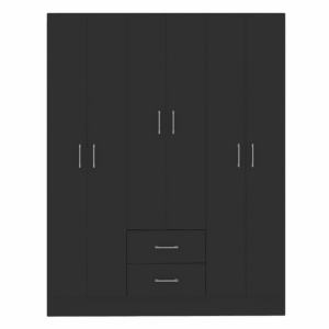 Guarda-Roupa 6 Portas Jamaica 6002 1,34 m Preto – FELLICCI