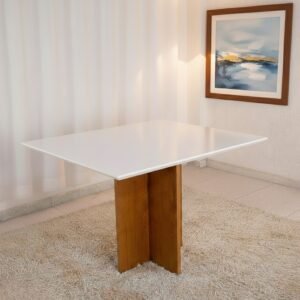 Mesa Salinas 90 (Tampo Dakota c/vidro) Cinamomo/Off White – CEL MOVEIS