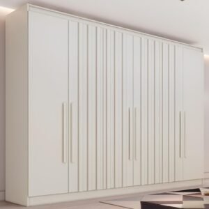 Guarda-Roupa 6 Portas Oxford 2,10 m Off White – MOVEIS EUROPA