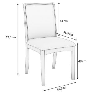Kit 2 Cadeiras Lara 2CMM007CA Linho Areia – KAPPESBERG