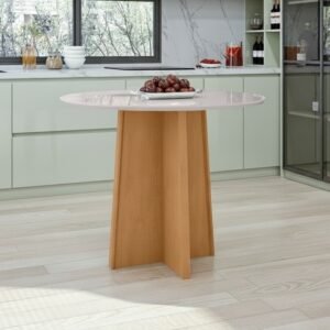 Mesa Redonda Celebrare 100 Amêndoa Clean/off White – Lopas