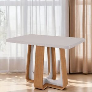 Mesa Sintonia (Tampo Maxi) 170 Amêndoa Clean/Off White – LOPAS