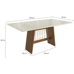Mesa Damiana BA56 160 Canela/Off White – KAPPESBERG