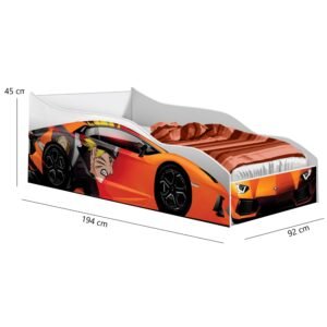 Cama Solteiro Carro Orange Naruto – GABRIELLI