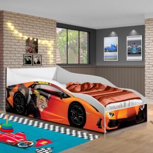 Cama Solteiro Carro Orange Naruto – GABRIELLI