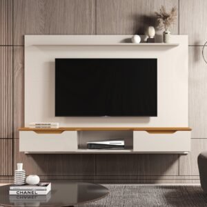 Painel até 75″ Studio 2.18 Off White/Cedro – EDN MÓVEIS