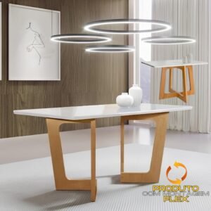 Mesa Dubai 120 (Tampo Londres) Cinamomo/Off White – CEL MOVEIS