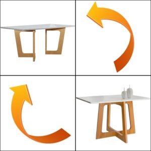 Mesa Dubai 120 (Tampo Londres) Cinamomo/Off White – CEL MOVEIS