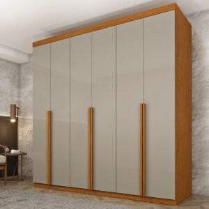 Guarda-Roupa 6 Portas Joinville/Andorra 2,18 m Cinamomo/Off White – TCIL