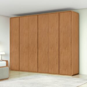 Guarda-Roupa 6 Portas Loop 2,70 m Amêndoa Clean – LOPAS