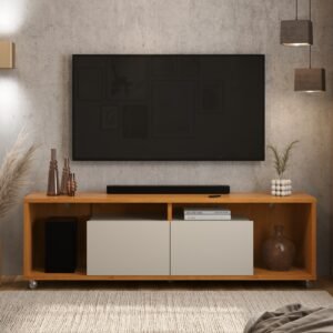Rack até 75″ Move 1.8 Cinamomo/Off White – PATRIMAR
