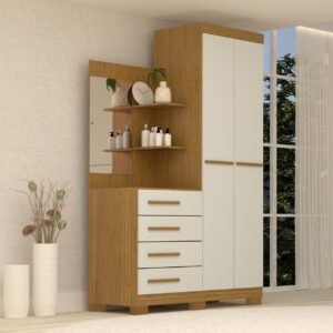 Guarda-Roupa 2 Portas Melissa 1,102 m Cinamomo/Off White – ACP MÓVEIS