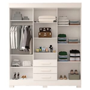 Guarda-Roupa 6 Portas Capelinha Débora 1,788 m Branco – ACP MÓVEIS