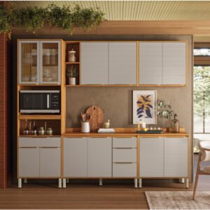Cozinha Completa Plena Cinamon Touch/Nude – DEMÓBILE