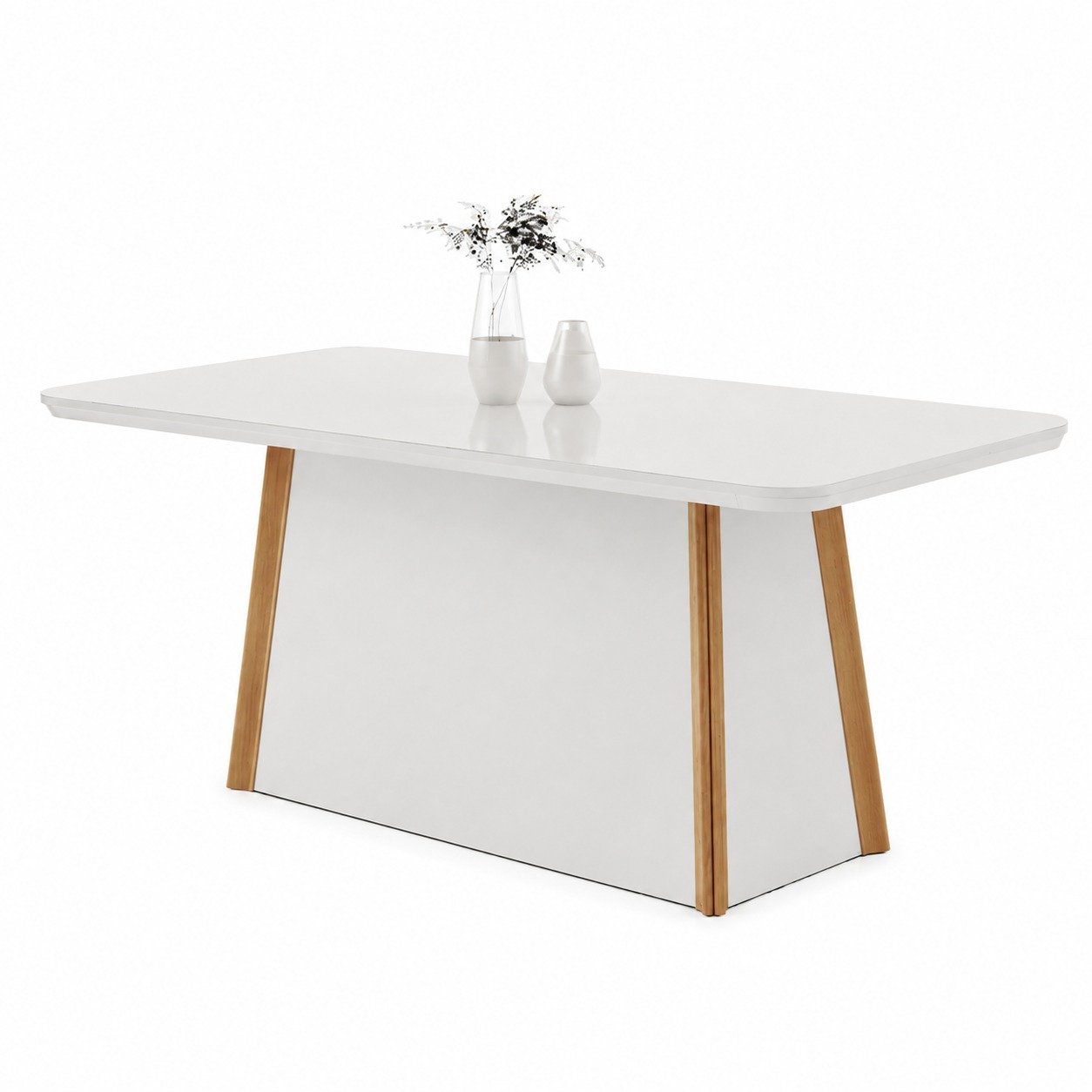 Mesa Tilia 180 Canto Copo Off White/Off White/Naturale – RUFATO - Imagem 3