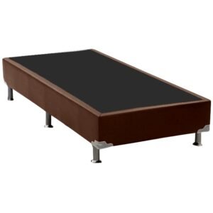 Base Box Solteiro Simples Corino Marrom – BIOSTAR
