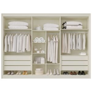 Guarda-Roupa 6 Portas Florence 2,40 m Off White – MÓVEIS EUROPA