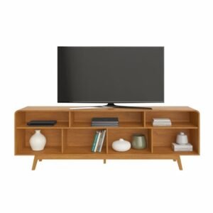 Rack até 70″ Cristal Cinamomo/Off White – JCM MOVELARIA