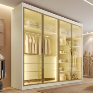 Guarda-Roupa 4 Portas Odessa 1,69 m Off White – MÓVEIS EUROPA