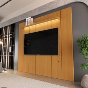 Painel até 75″ Lumi 2,19 m Cedro – EDN MÓVEIS