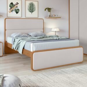 Cama Casal Loop Amêndoa Clean – LOPAS