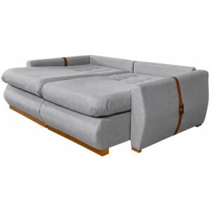 Sofá Cama Retrátil Virgínia 2,30 m Linho Cinza 05- R A ESTOFADOS