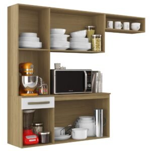 Cozinha Suspensa Carol 1,63 m Atacama/Branco – ARAMÓVEIS