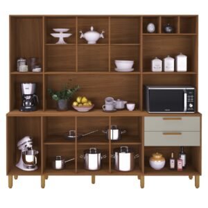 Kit Cozinha Porto 2,19 m Freijó/Off White – INDÉKES