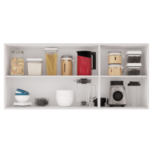 Armário Aéreo Triplo New Valência Branco/Cinamomo – SALLÊTO