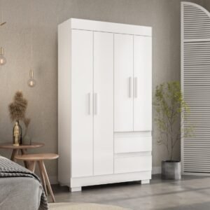 Guarda-Roupa 4 Portas Maya 0,998 m Branco – ACP MÓVEIS