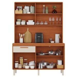 Kit Cozinha Dunas 1,40 m Cinamomo/Off White – ITATIAIA