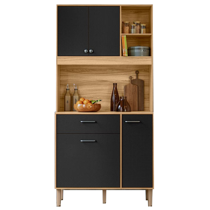 Kit Cozinha Erva Doce 90 Freijó/Preto Esfera – NICIOLI - Imagem 4